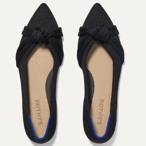 Rothy's Black Flats with Blue Accents, In Great Condition